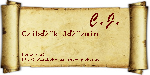 Czibók Jázmin névjegykártya